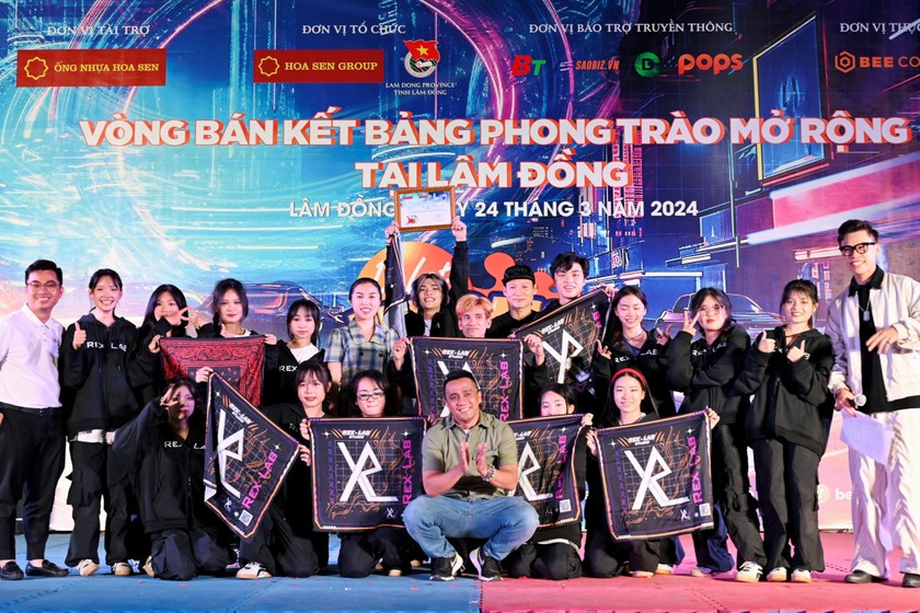 Đội nhảy Rex-Lab Crew giành giải nhất bán kết Bảng phong trào mở rộng tại Lâm Đồng