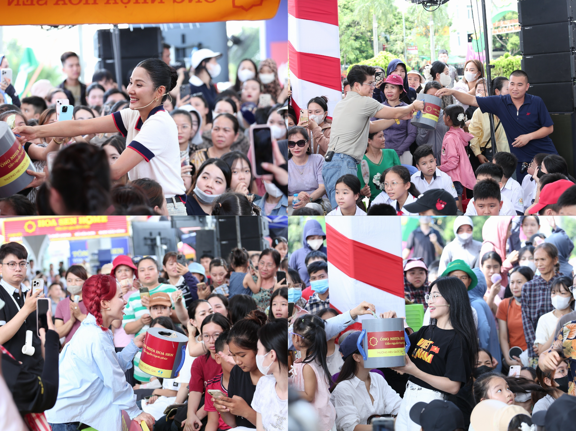 Người dân Thanh Hóa không chỉ đến xem chương trình mà còn quyên góp, chung tay hỗ trợ các em nhỏ có hoàn cảnh khó khăn.