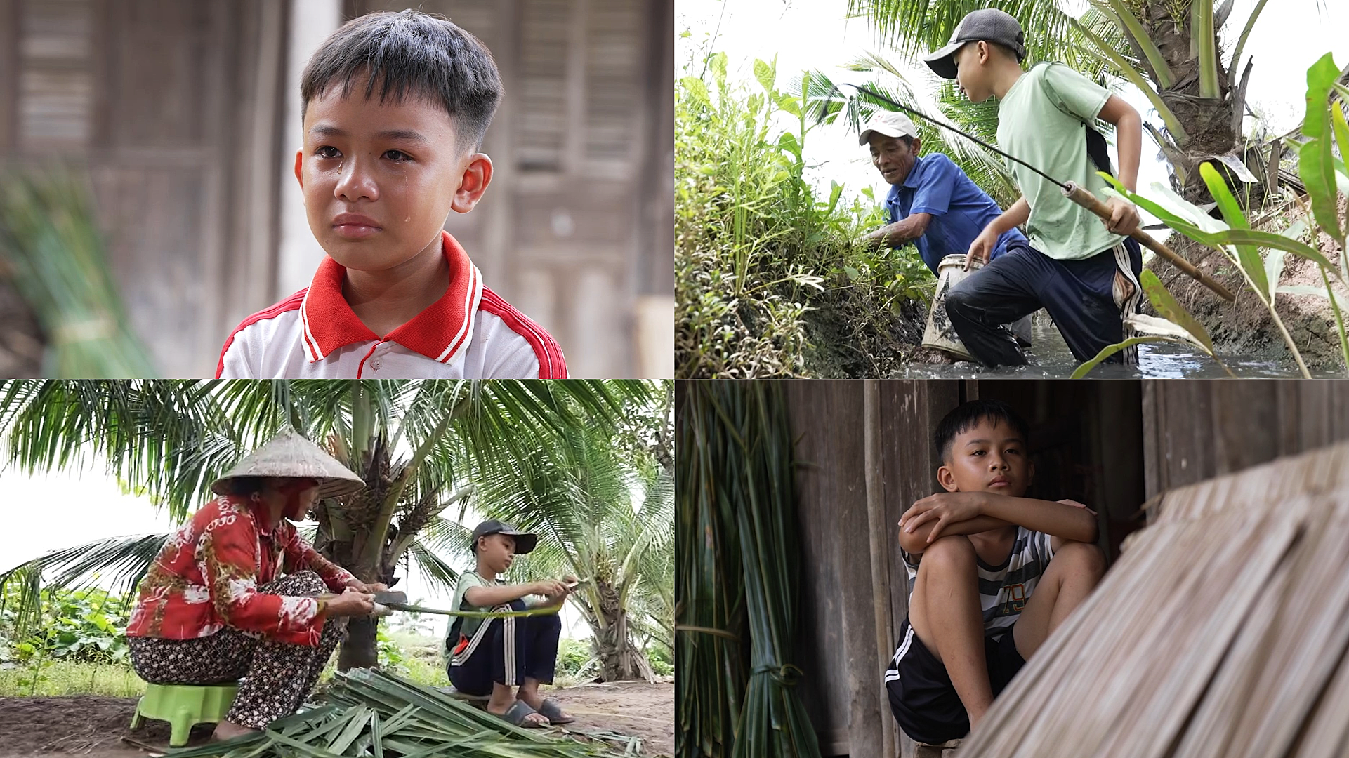 Cậu bé Đạt Bảo dù mới chỉ 11 tuổi đã phải trưởng thành sớm. Em thường xuyên phụ giúp ông bà các công việc mưu sinh và luôn mong nhanh chóng lớn để có thể báo hiếu cho họ.