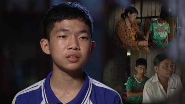 Ước mơ lớn nhất của Khôi là có thể học giỏi để sau này chữa bệnh cho cha mẹ.