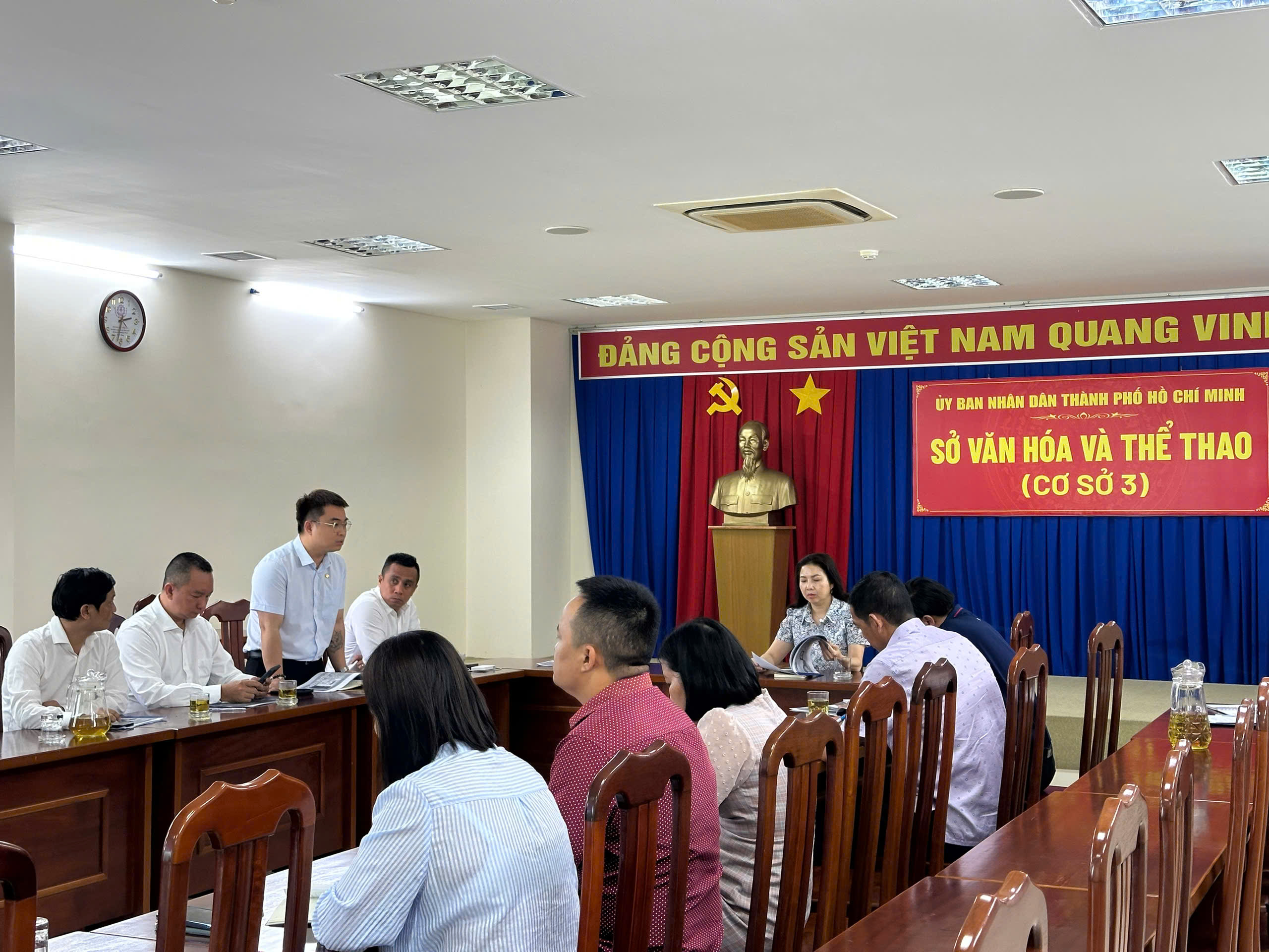 Sở Văn hóa và Thể thao TP.HCM làm việc với Nhà tài trợ và Nhà sản xuất chương trình Mái ấm gia đình Việt để chuẩn bị công tác ghi hình tại phường Tam Thắng